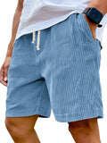Men's Corduroy Drawstring Shorts with Pockets