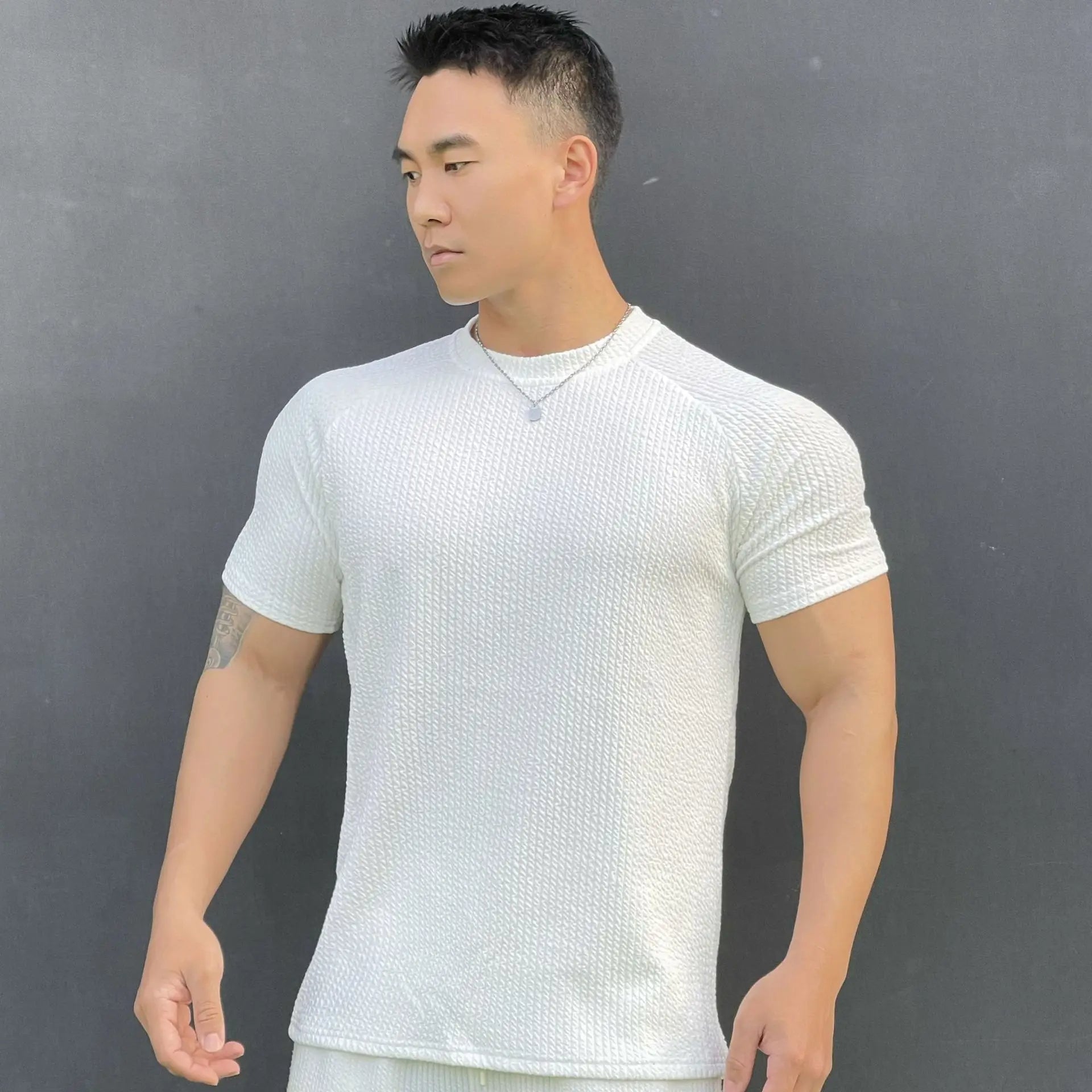 Premium Ribbed Knit T-Shirt for Men