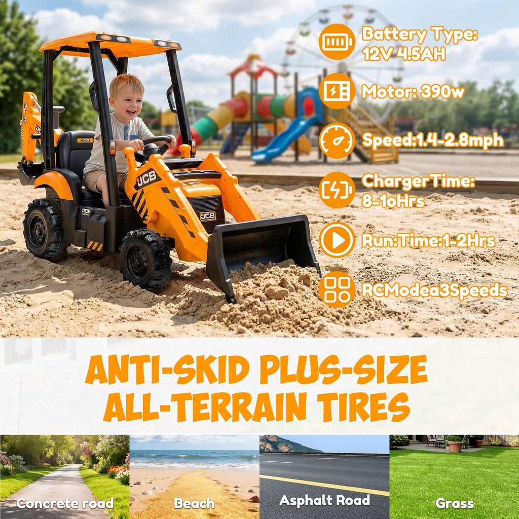 Little Engineer 2-in-1 Ride On Backhoe Toy