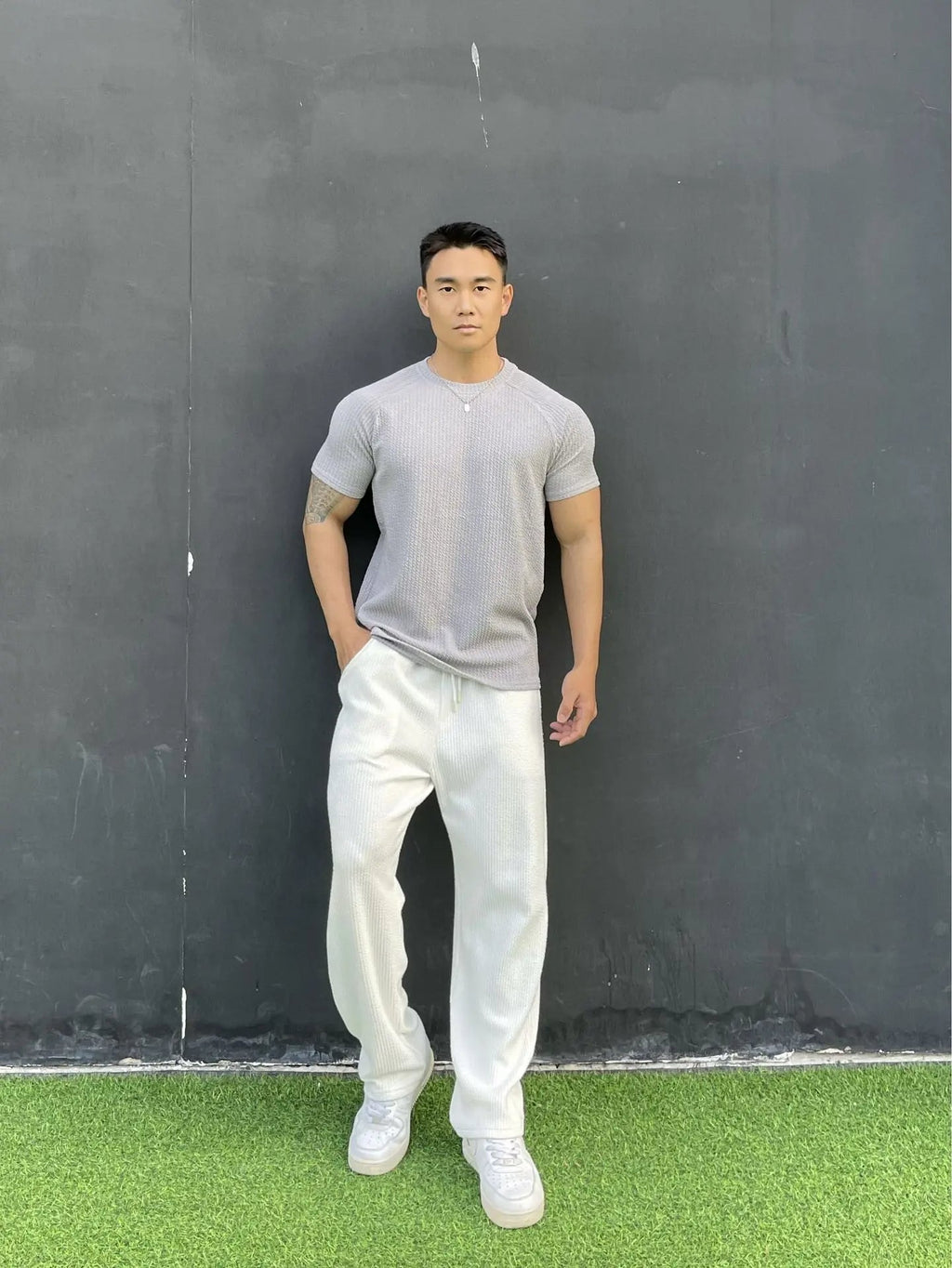 Premium Ribbed Knit T-Shirt for Men