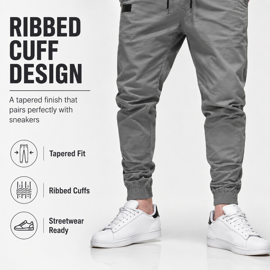 Men's Solid Casual Jogger Pants