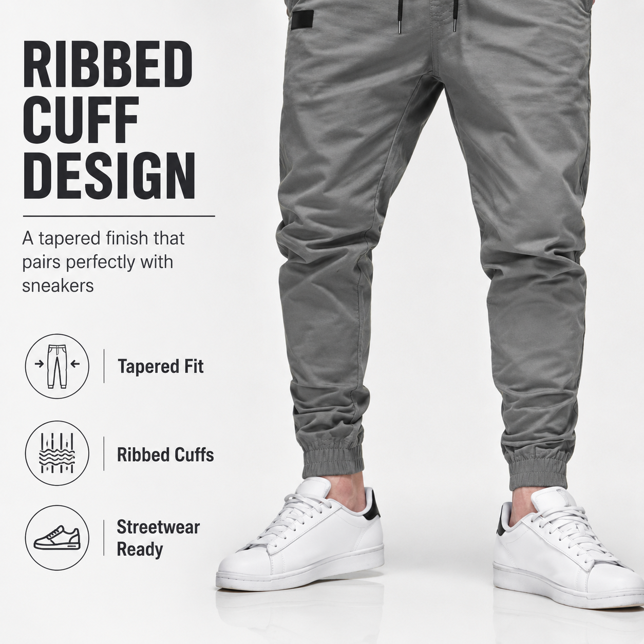 Men's Solid Casual Jogger Pants