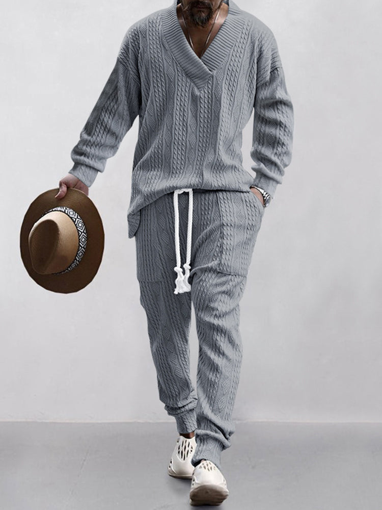 HOT SALE!Athleisure Cable Jacquard Set