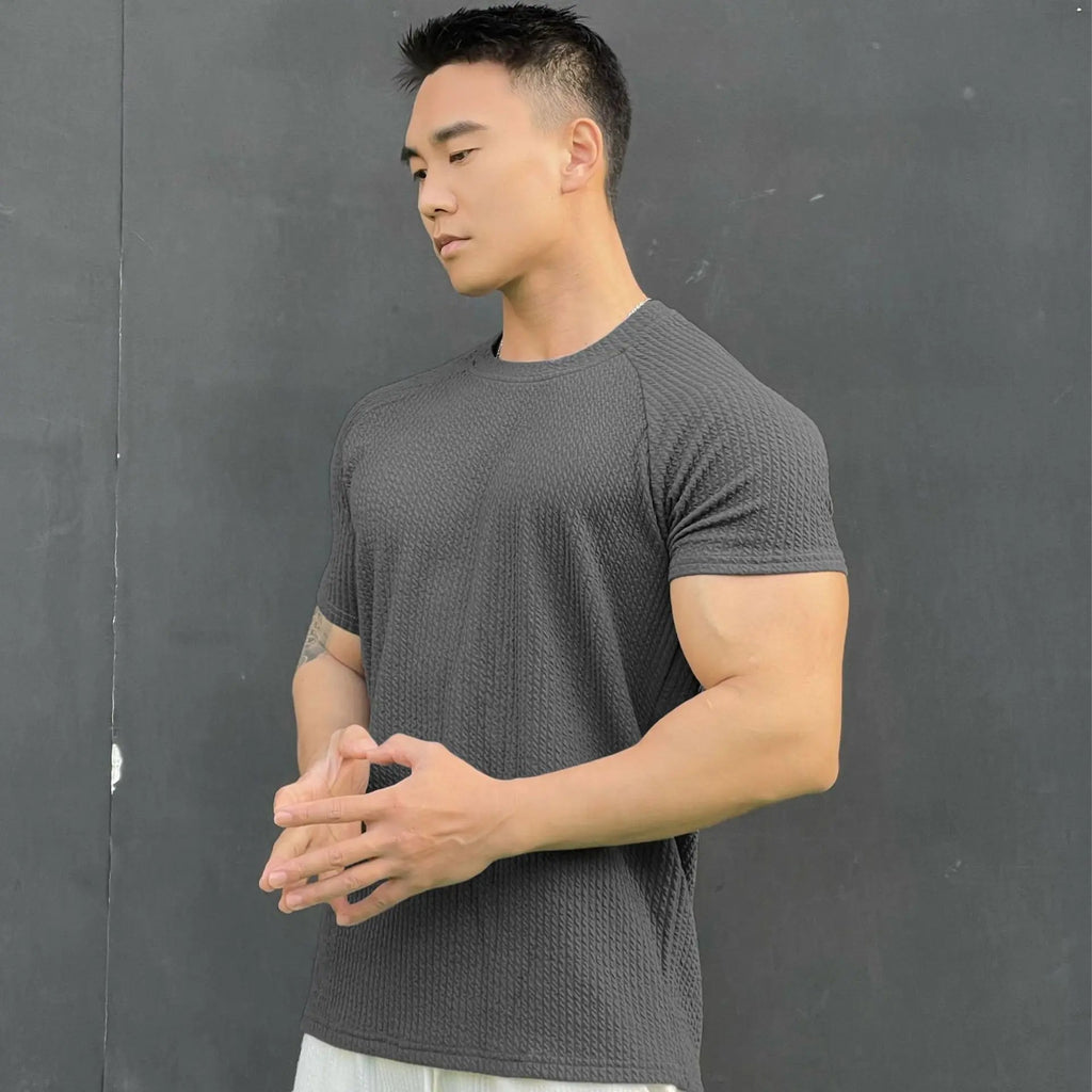 Premium Ribbed Knit T-Shirt for Men
