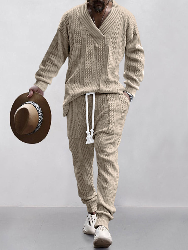HOT SALE!Athleisure Cable Jacquard Set