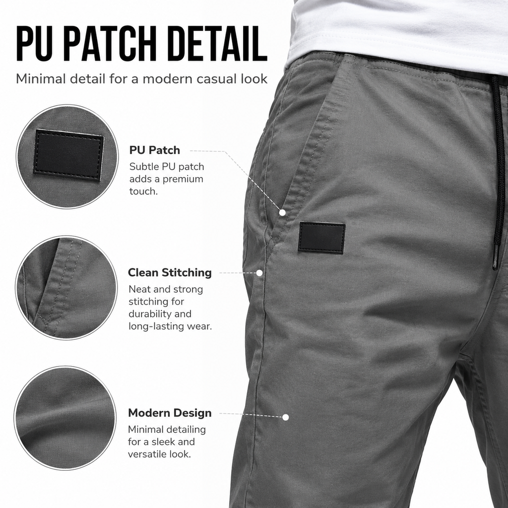 Men's Solid Casual Jogger Pants