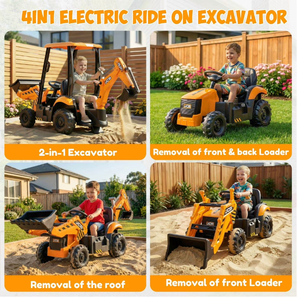 Little Engineer 2-in-1 Ride On Backhoe Toy