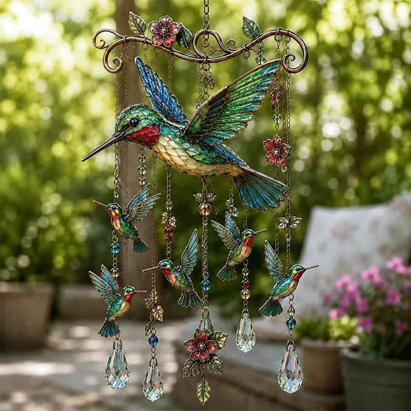 ⚡Last Day 50% OFF 🐦 Graceful Hummingbird Wind Chime 🎐 Add Beauty to Every Breeze