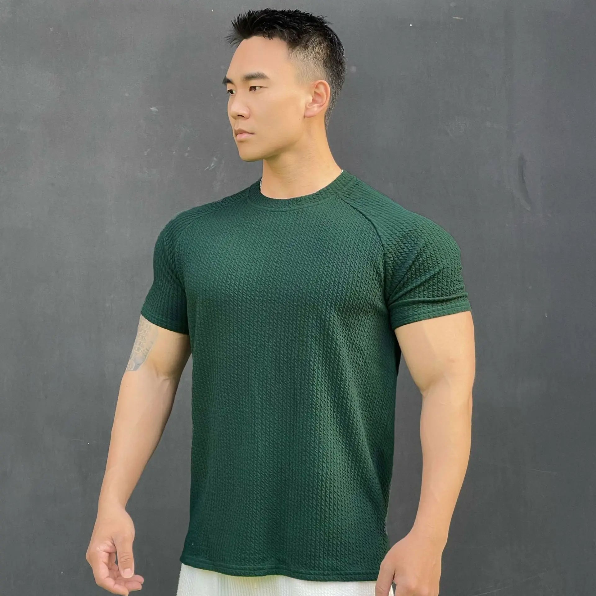 Premium Ribbed Knit T-Shirt for Men