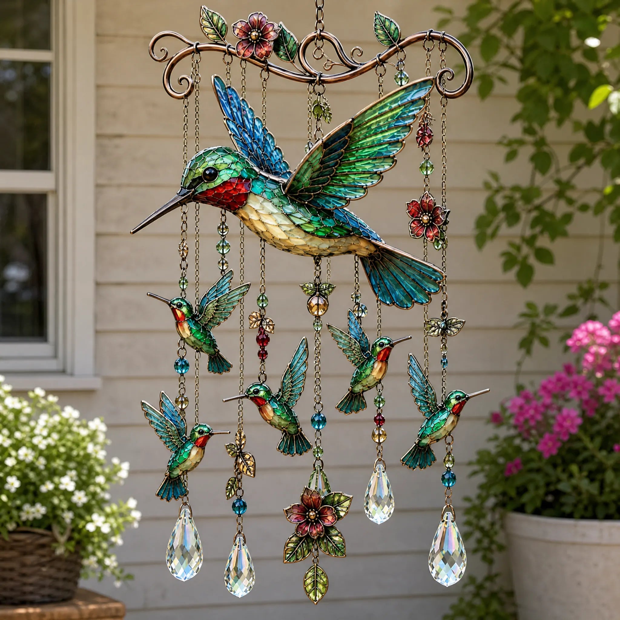 ⚡Last Day 50% OFF 🐦 Graceful Hummingbird Wind Chime 🎐 Add Beauty to Every Breeze