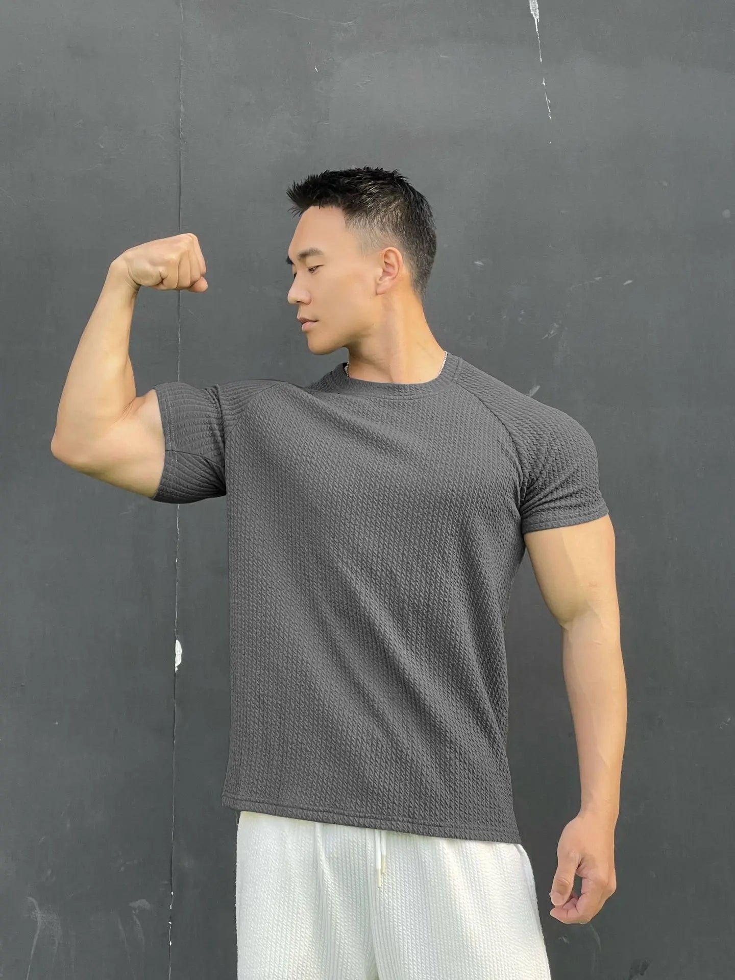 Premium Ribbed Knit T-Shirt for Men